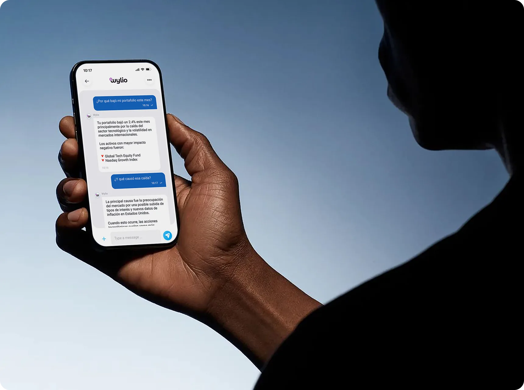 Wylio app on a phone